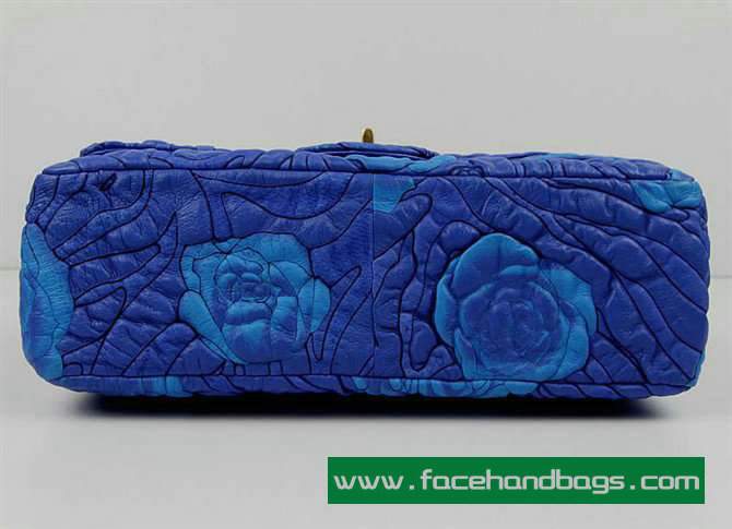 Chanel 2.55 Rose Handbag 50145 Gold Hardware-Blue - Click Image to Close